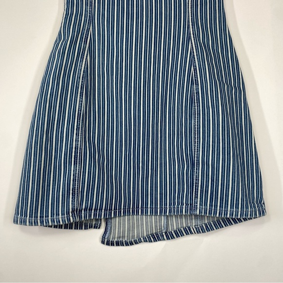 ZARA Strapless Striped Denim Dress. Size S - Picture 8 of 14
